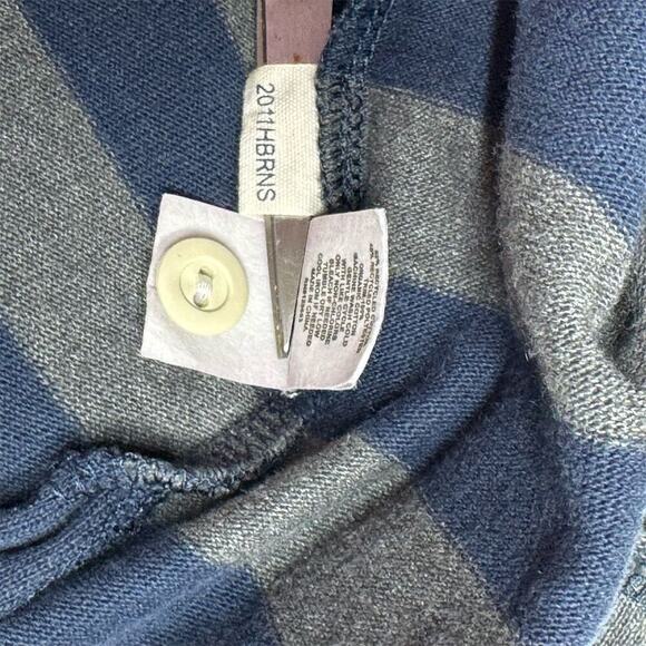 Taylor Stitch Men's Blue Striped Rugby Shirt Long Sleeve Collared XL Size 44 - Picture 10 of 11